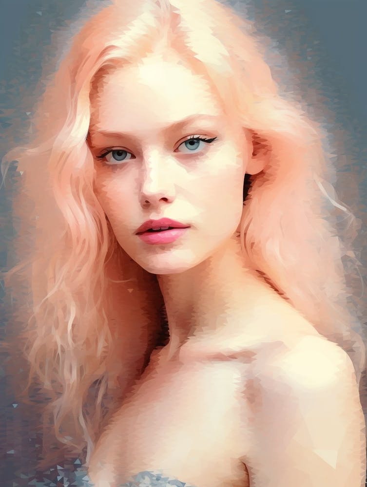 Digital Pixelation Abstract Lady 8