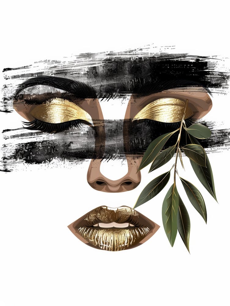 Gold Leaf Face