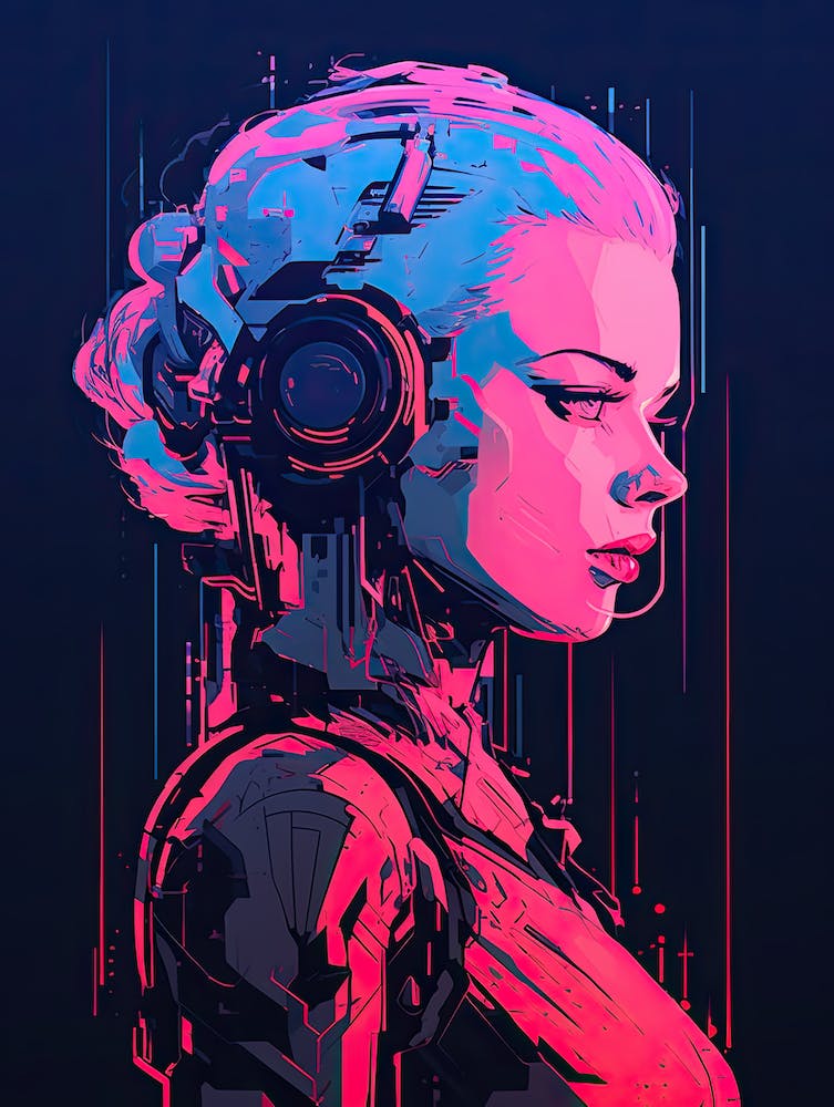 Futuristic Girl, Neon