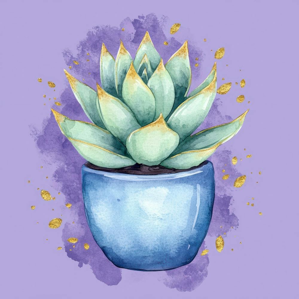Watercolor Succulent