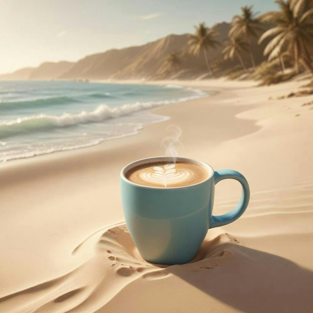 Coffee Cup On The Beach 15