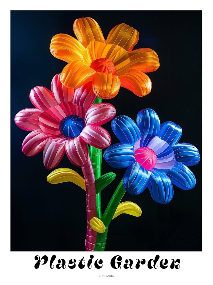Bright Inflatable Flowers Poster Cineraria 3