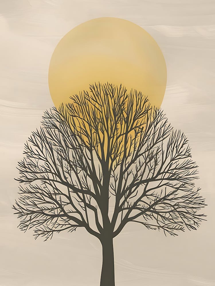 Sunset Tree Canvas Print