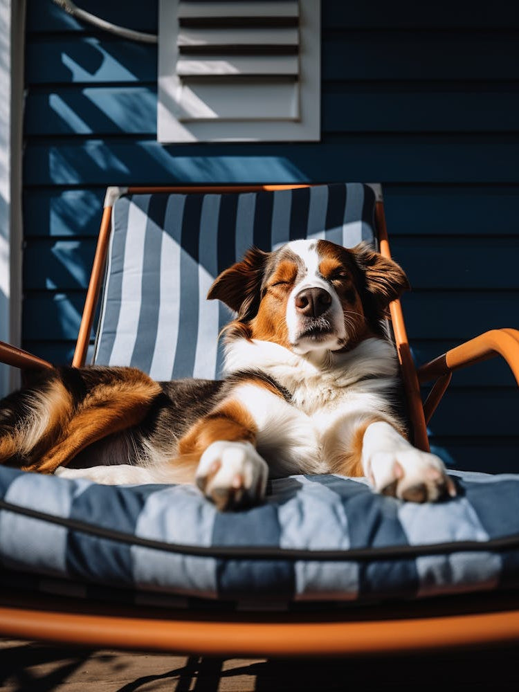 Dog Sleeping In A Lounge Chair
