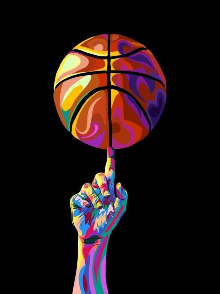 Hand Holding A Basketball