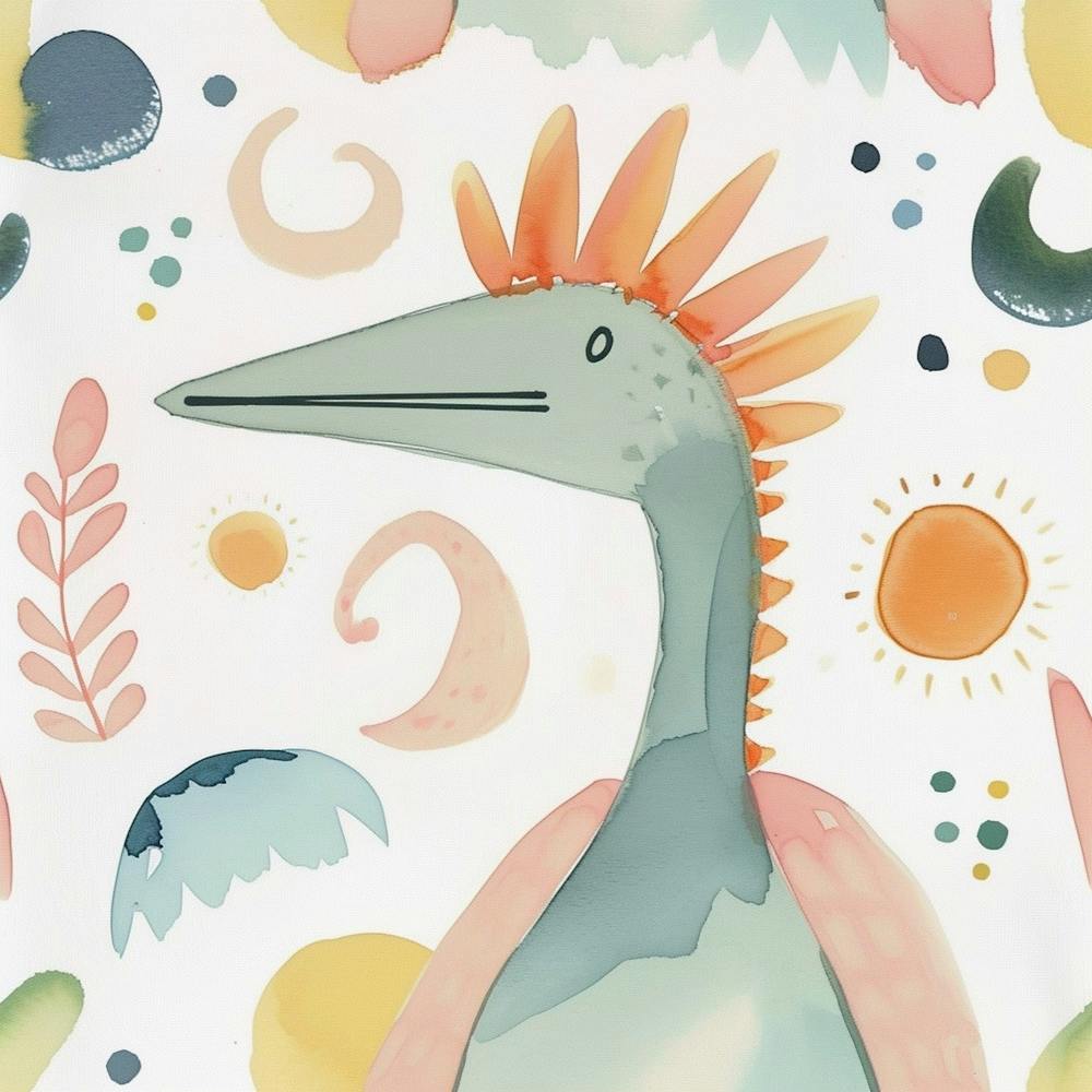Cute Muted Pteranodon Dinosaur 3
