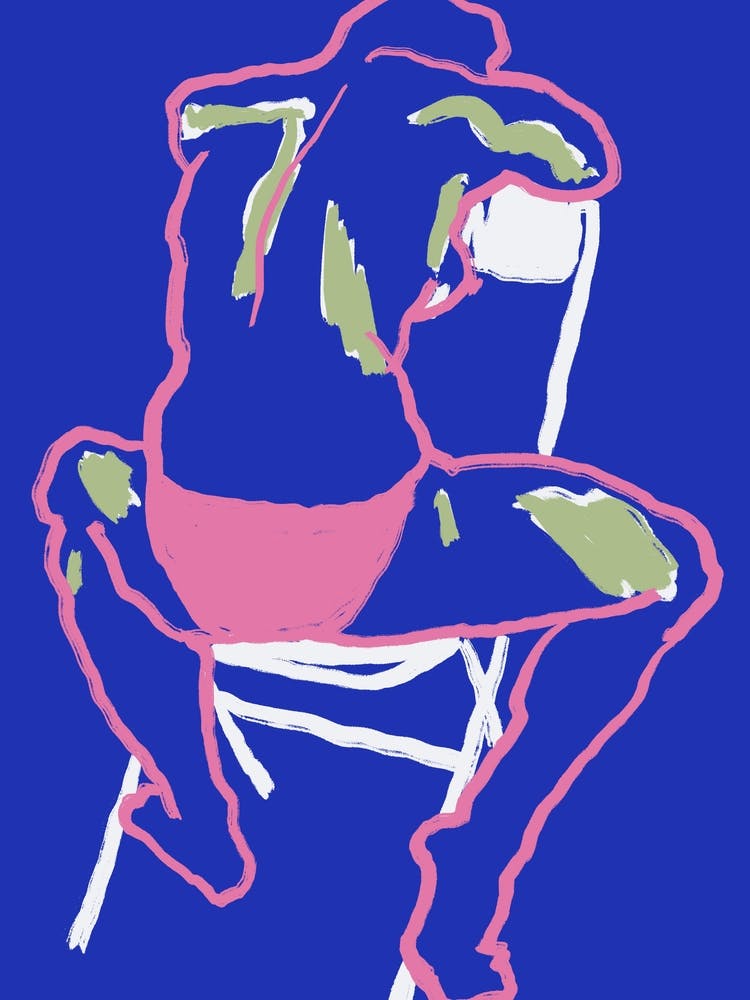 Woman Sitting On A Chair