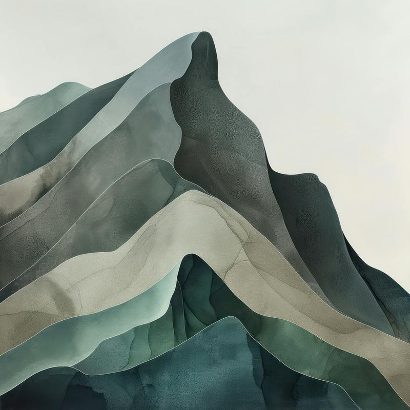 Japanese Watercolour Of Mount Goryu 5