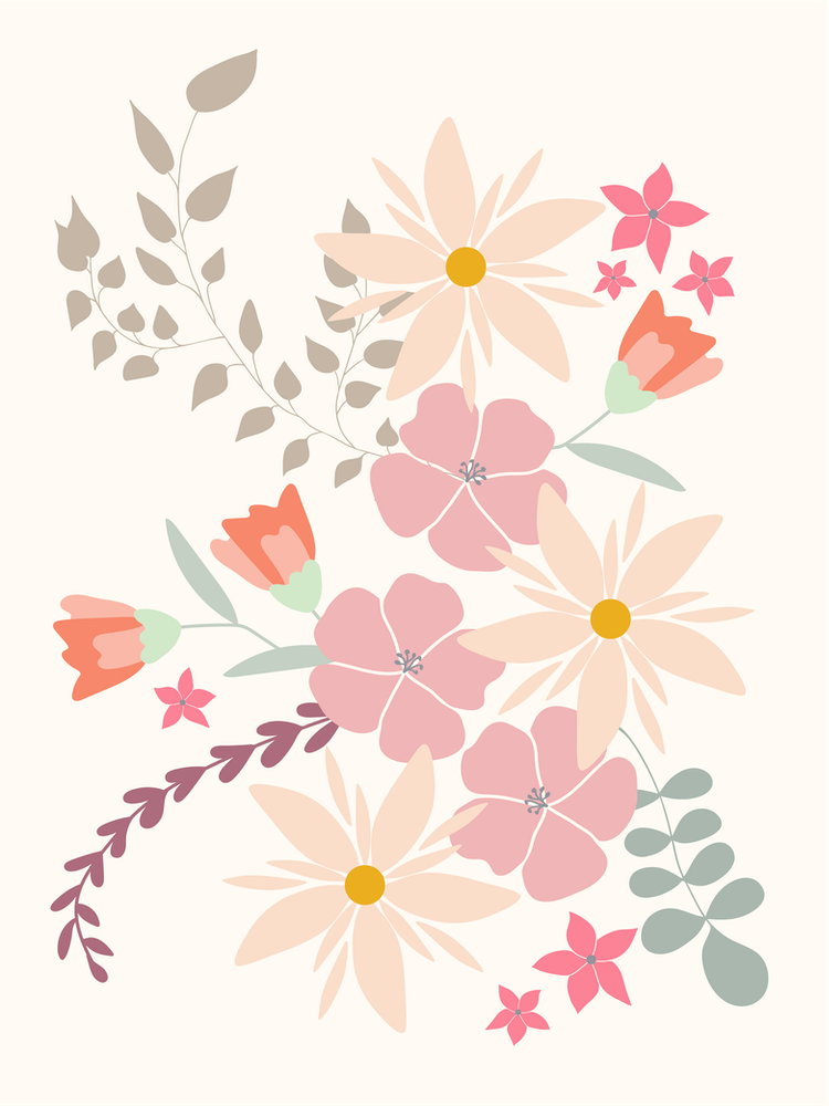 Flower Bouquet In Pastel Pink