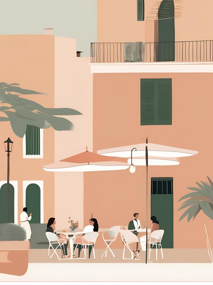 Illustration Of A Cafe