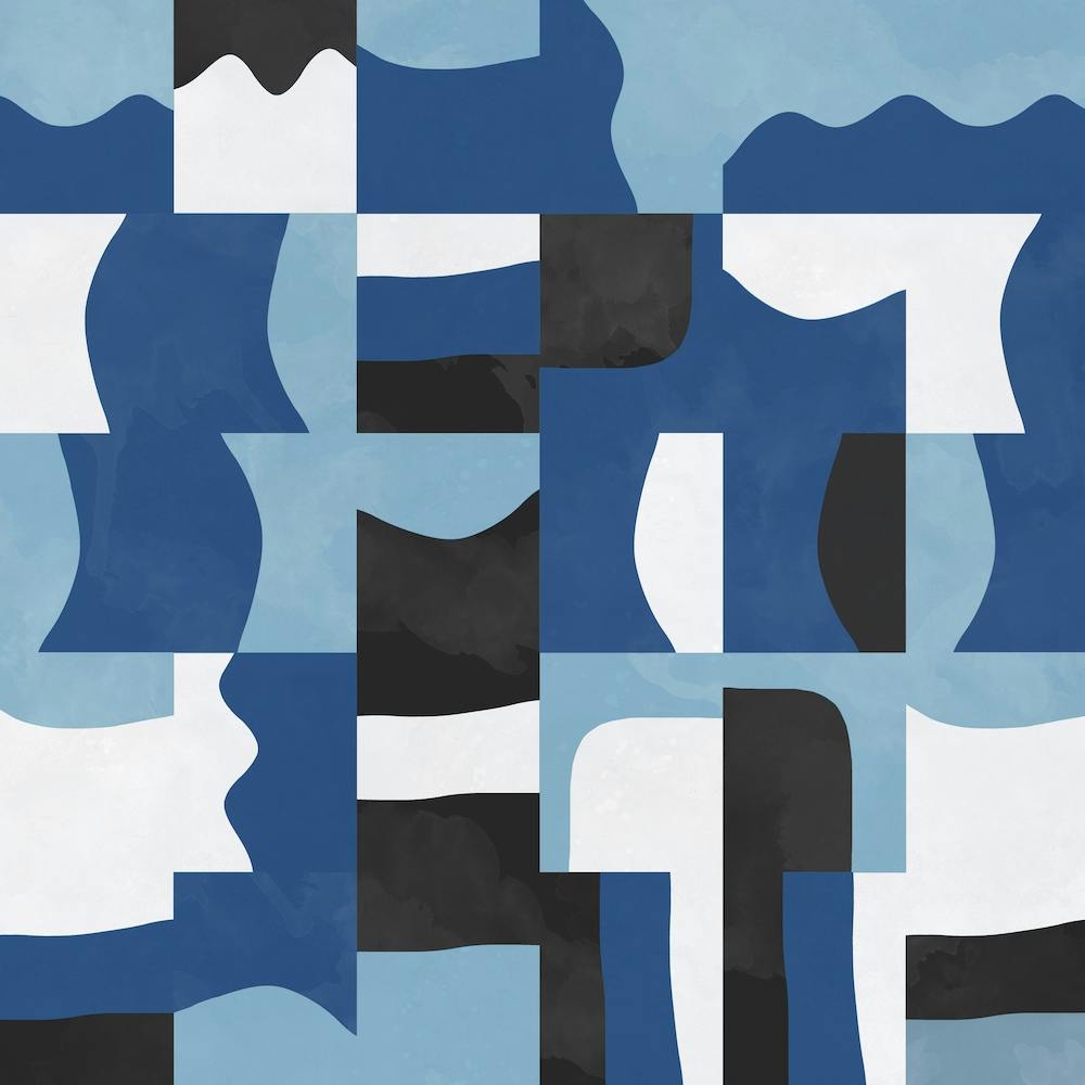 Blocks Cubes Blue Black Square