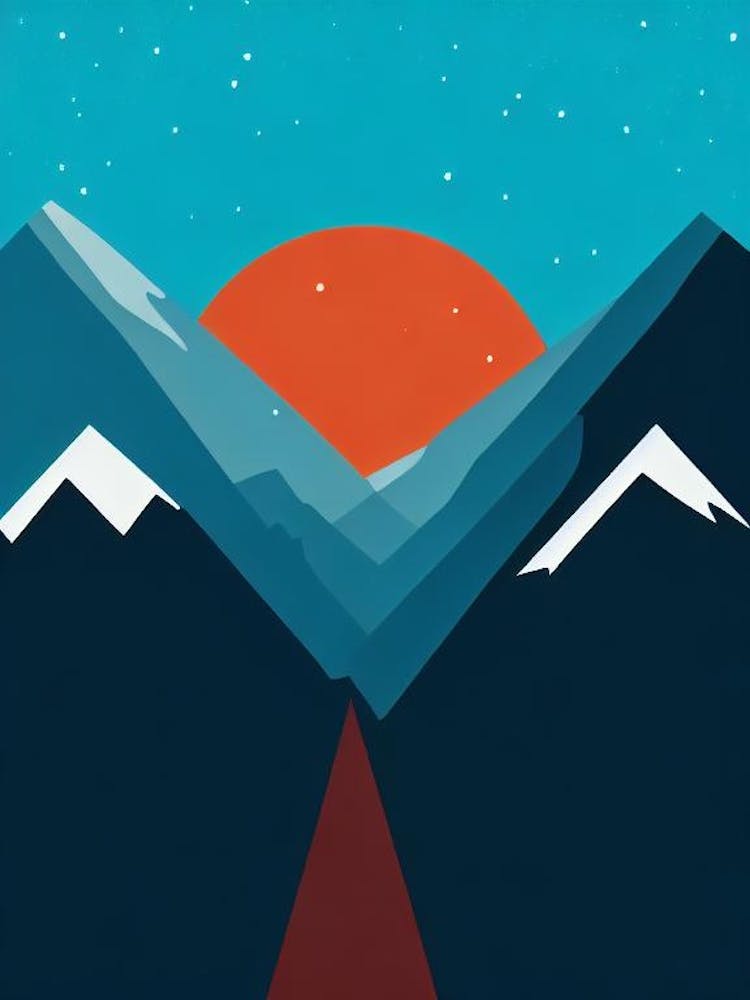 Les Diablerets, Switzerland Moderne Illustration Ski-Poster