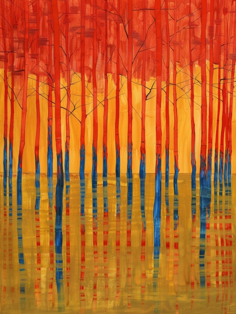 Red And Blue Trees