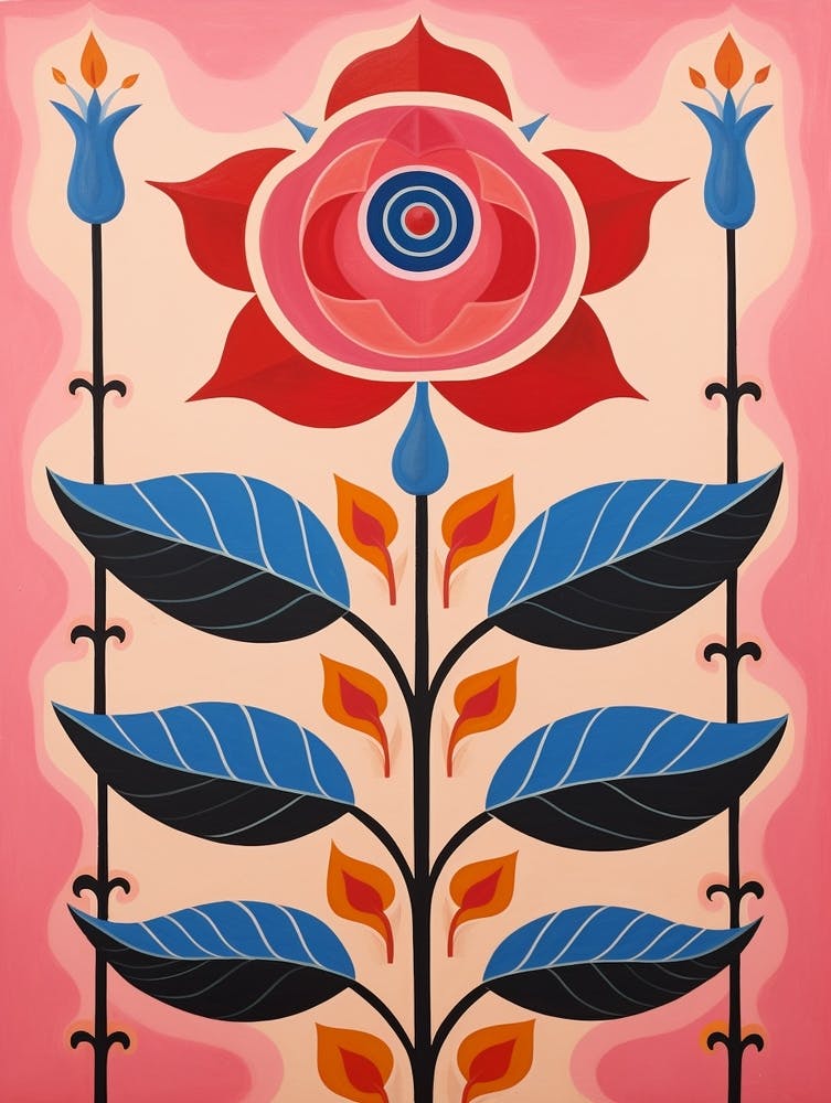 Flower Motif Painting Rose 5