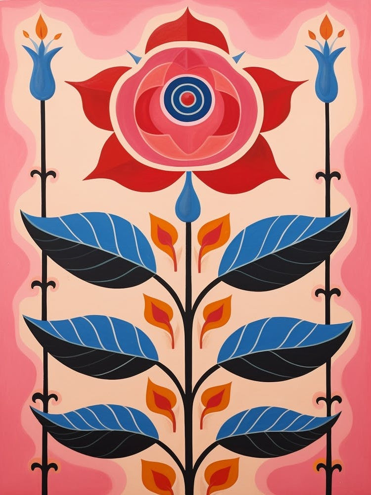 Flower Motif Painting Rose 5