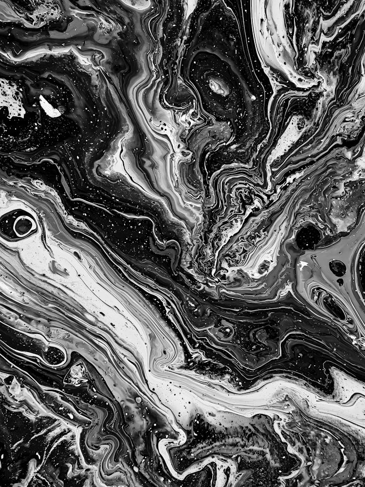 Abstract Black And White Painting 79