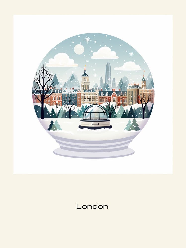 London United Kingdom 1 Snowglobe Poster