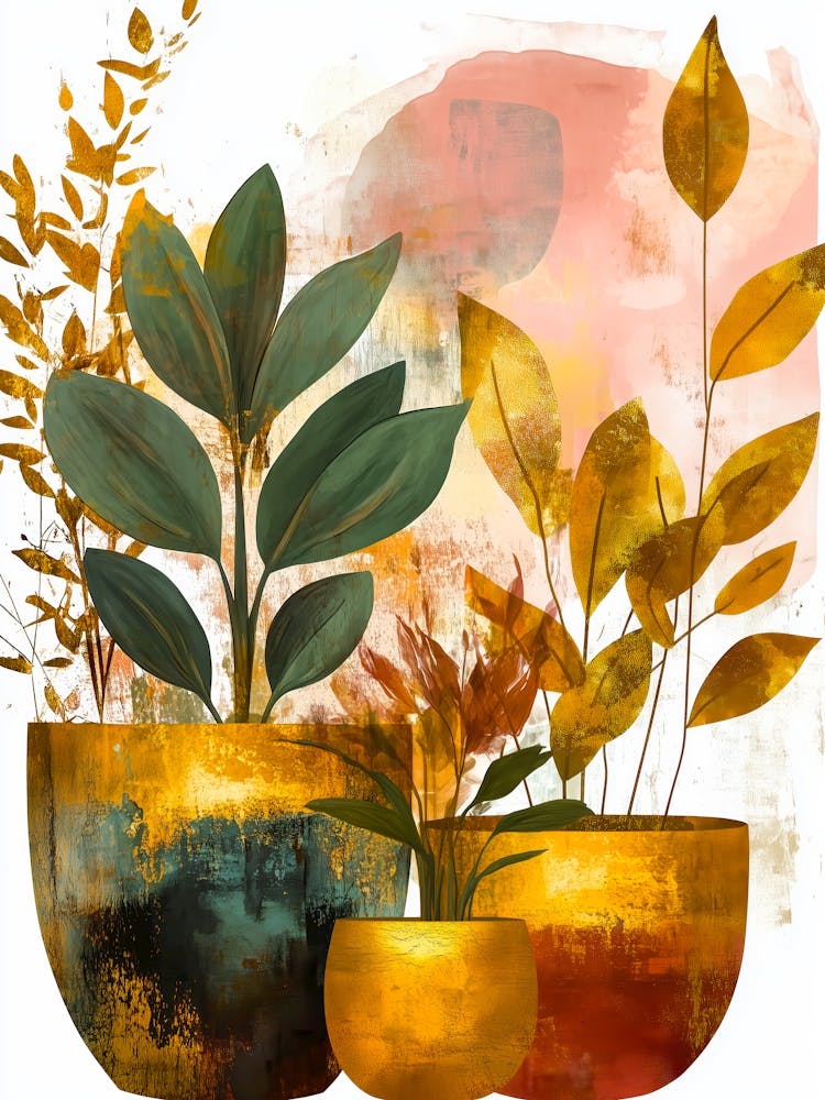Three Potted Plants 3