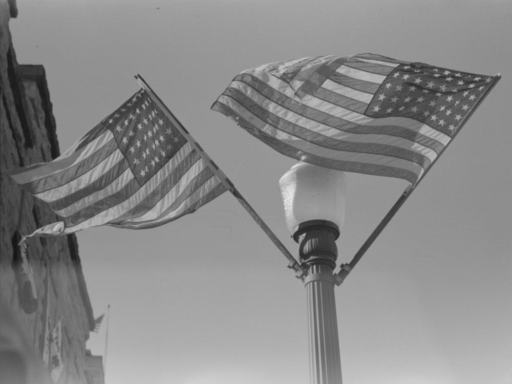 The Flags Are Out On The Fourth Of July, Vale, Oregon By Russell Lee