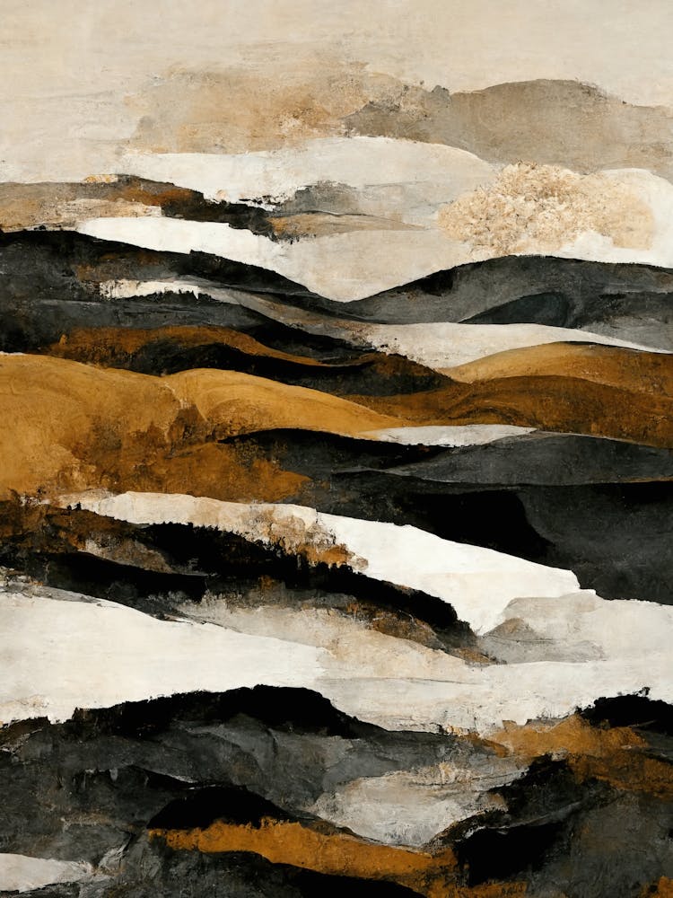 Black And Ochre Mountains No 2