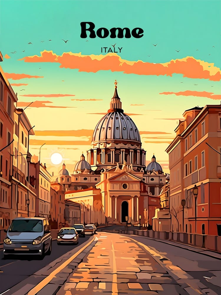 Rome Italy Z Travel Poster 3 4 Resize