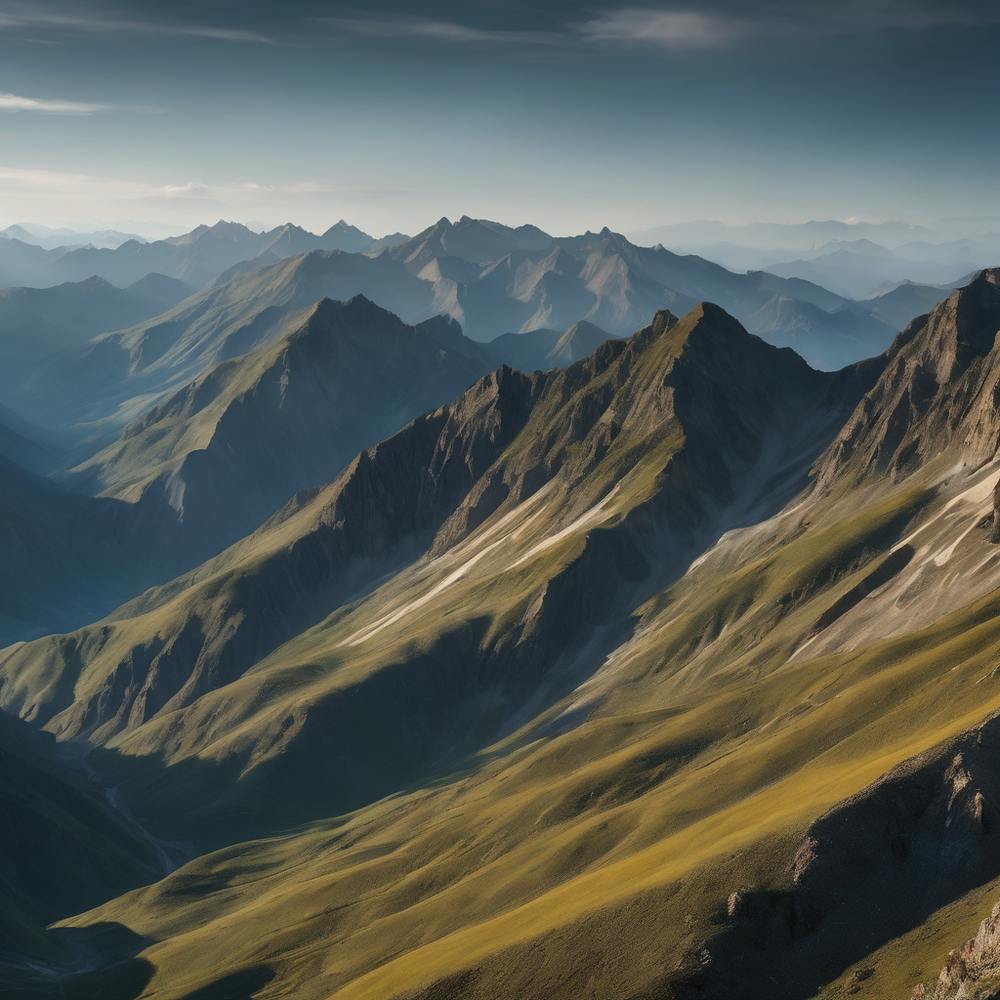Steep Mountains With Green Slopes