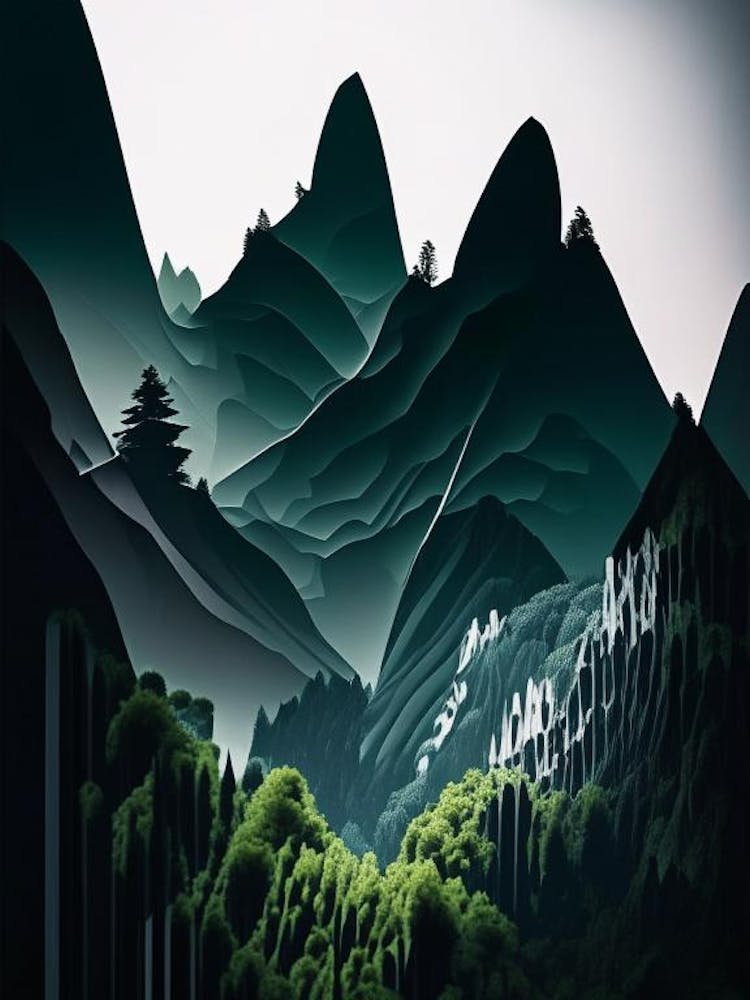 Zhangjiajie National Forest Park China Cut Out Paper