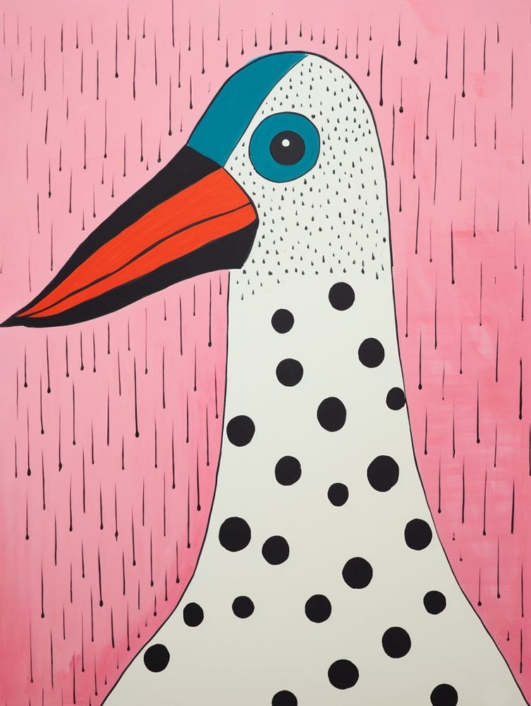 Pink Polka Dot Pelican