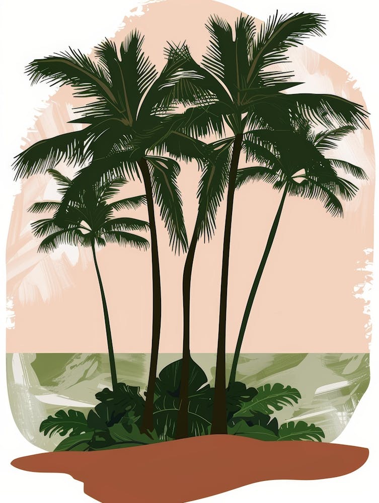 Palm Trees On The Beach 16
