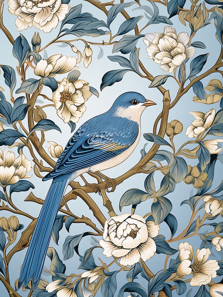 Oiseau Bleu Sur Une Branche 2