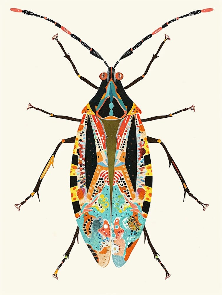 Colourful Insect Illustration Boxelder Bug 12