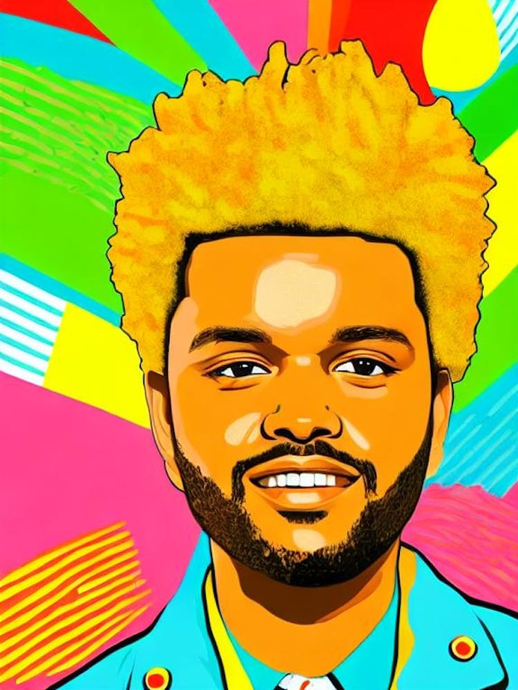 The Weeknd Colourful Pop Art