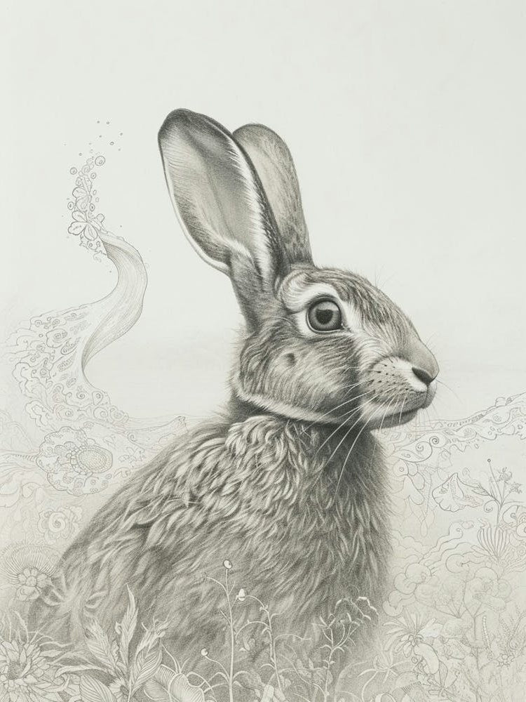 New Zealand Rabbit Drawing 2