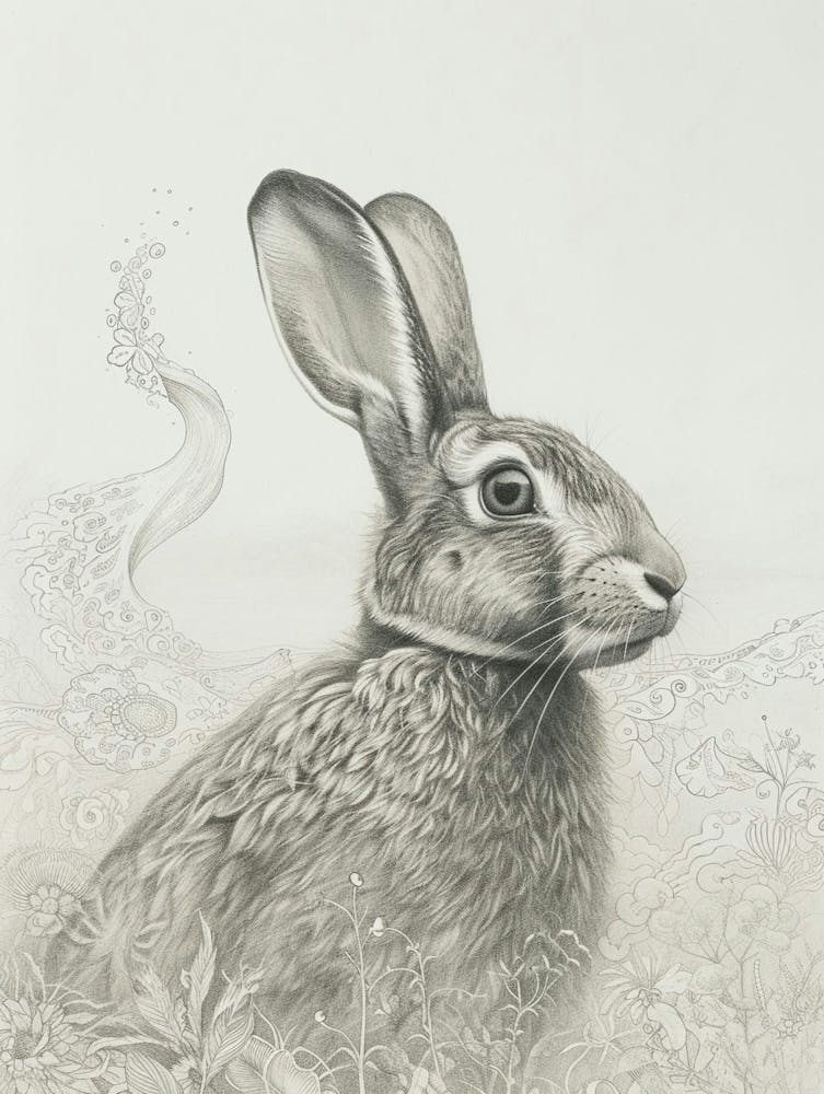 New Zealand Rabbit Drawing 2