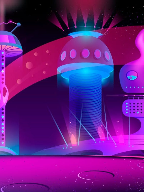 Futuristic City - Synthwave Neon City