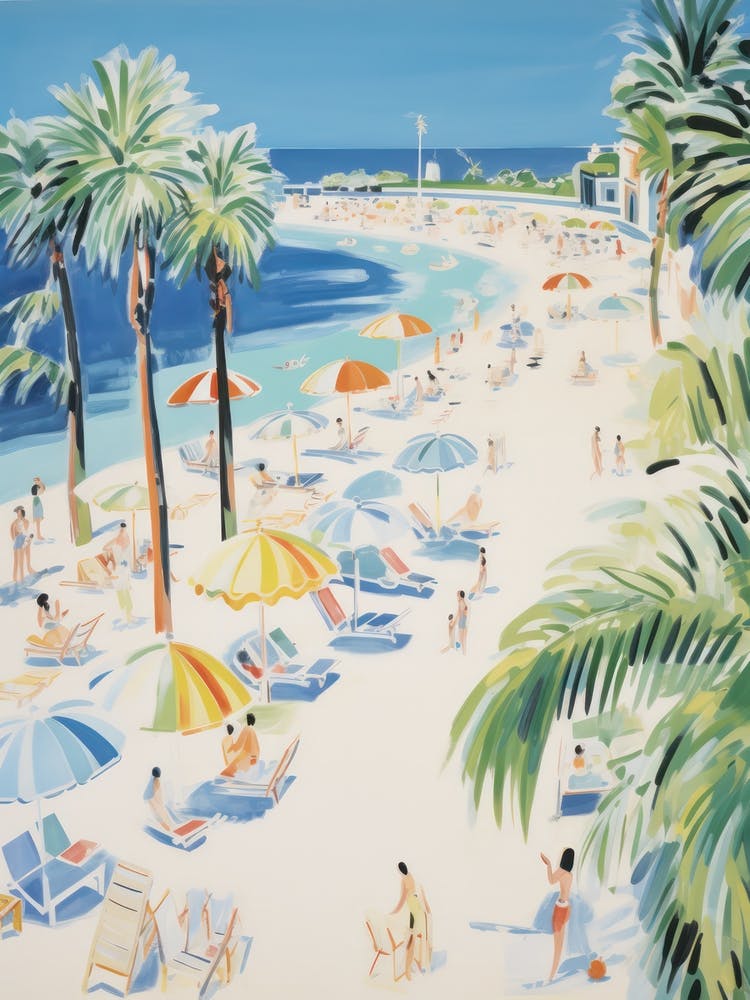 Lido De Jesolo   Italy Beach Club Lido Watercolour 4