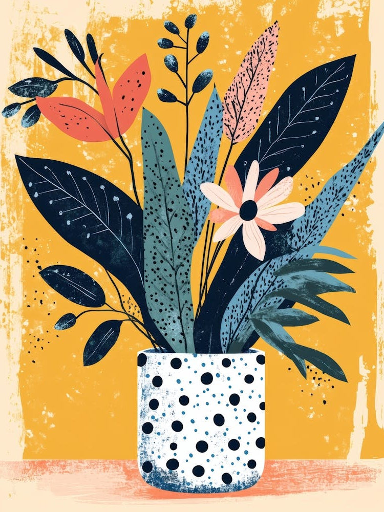 Potted Plants In A Vase