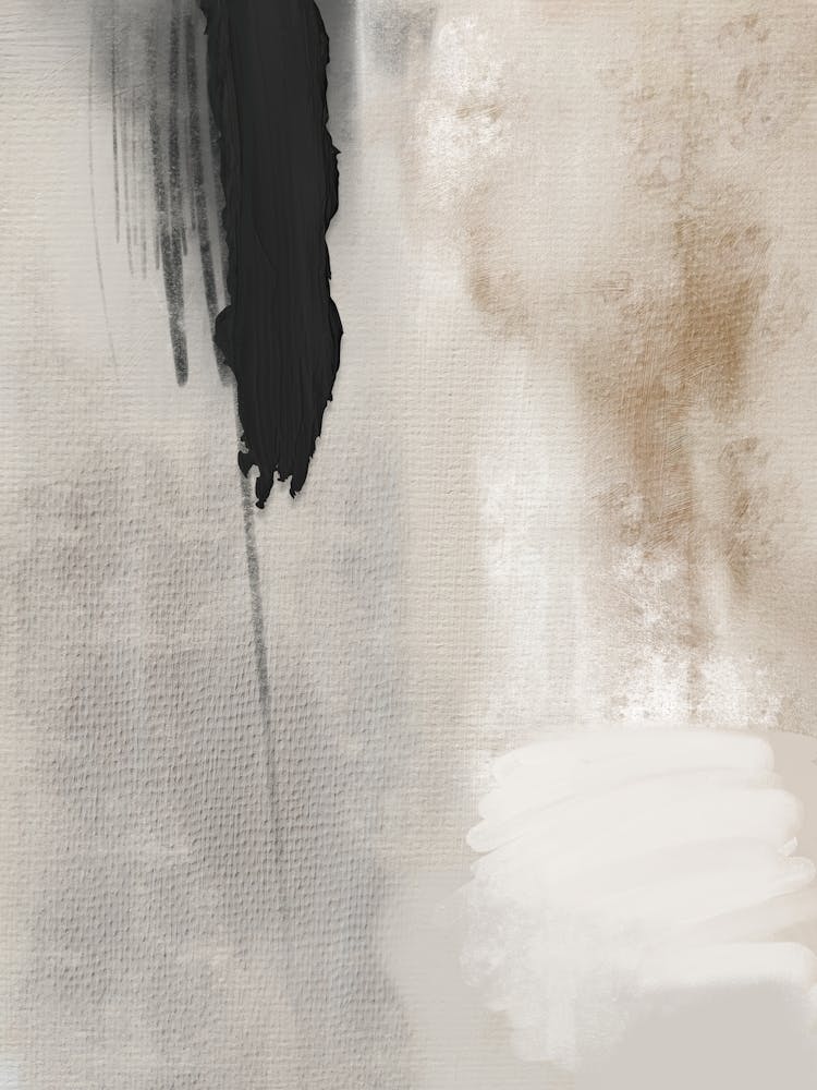 Neutral Modern Brush Strokes Abstract 1