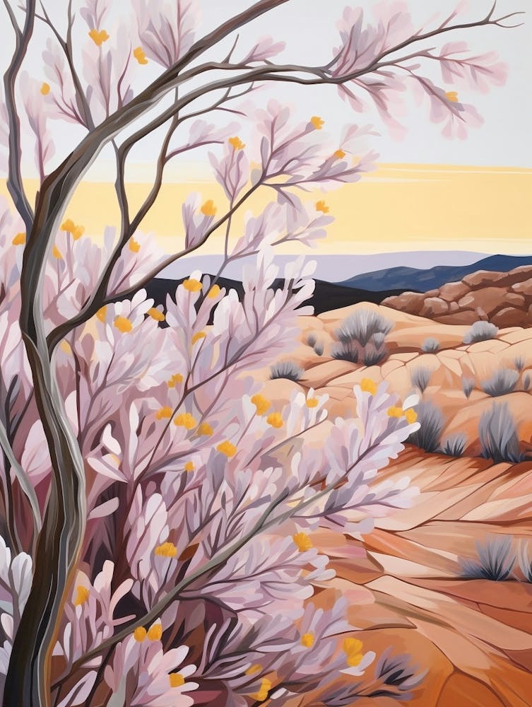 Lavender 4 Flower Painting