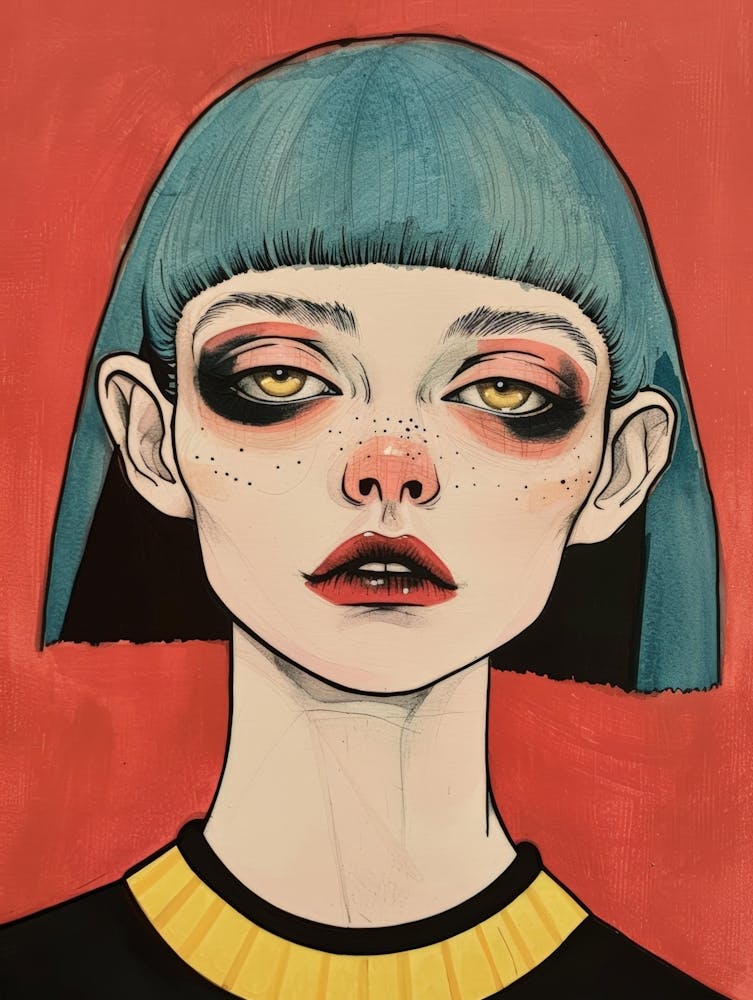 Girl With Blue Hair 12