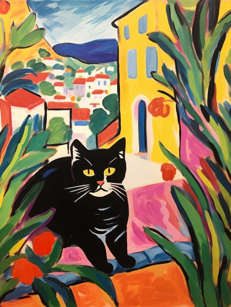 Painting Of A Cat In Dubrovnik Croatia 5