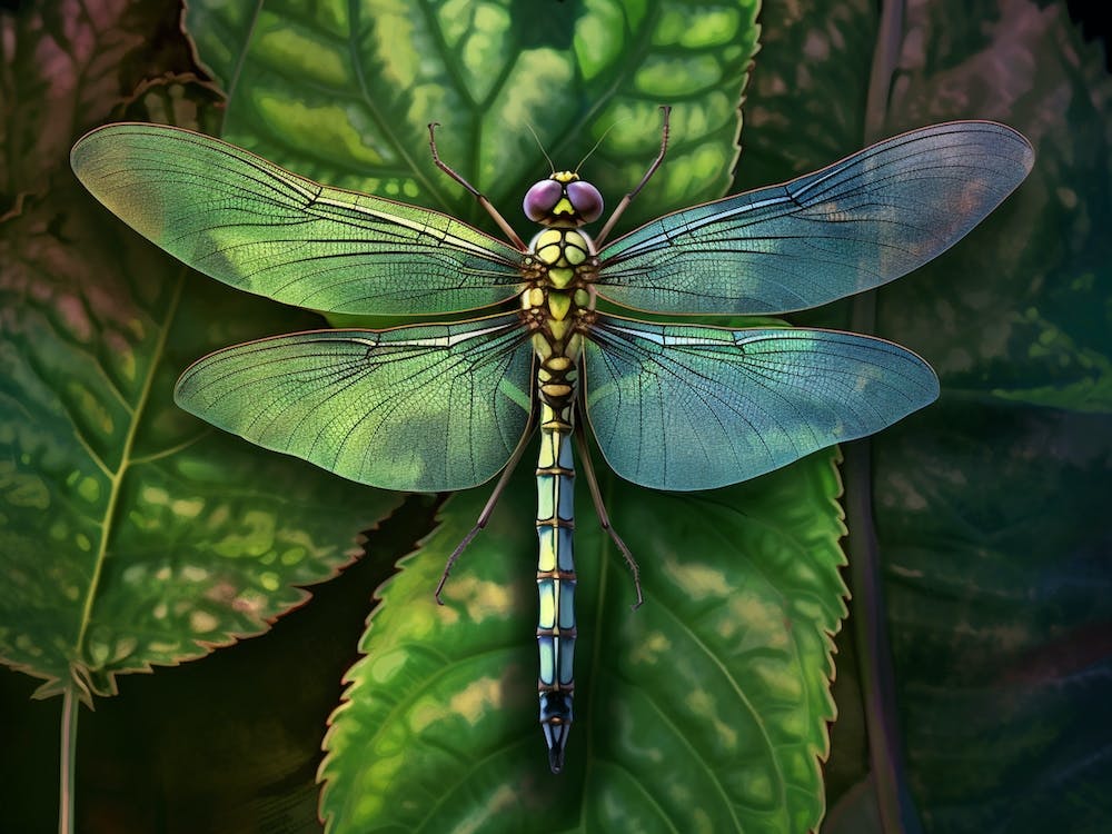 Dragonfly Common Green Darner Bright Colours 2