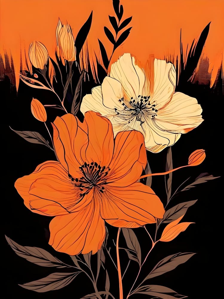 Orange Poppies 2