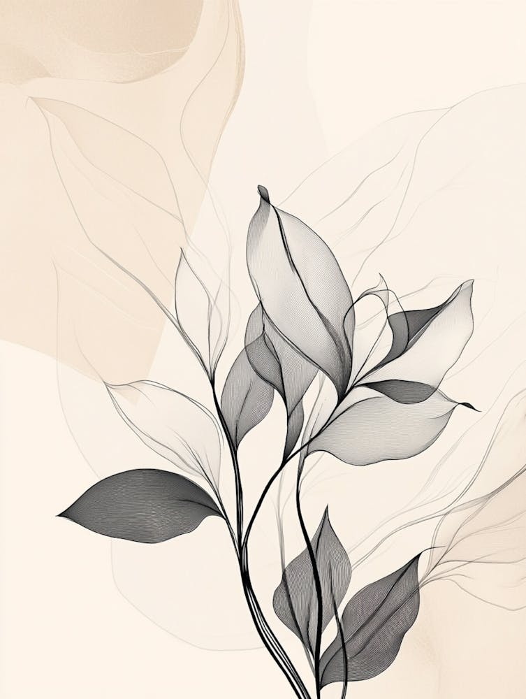 Abstract Black And White Painting