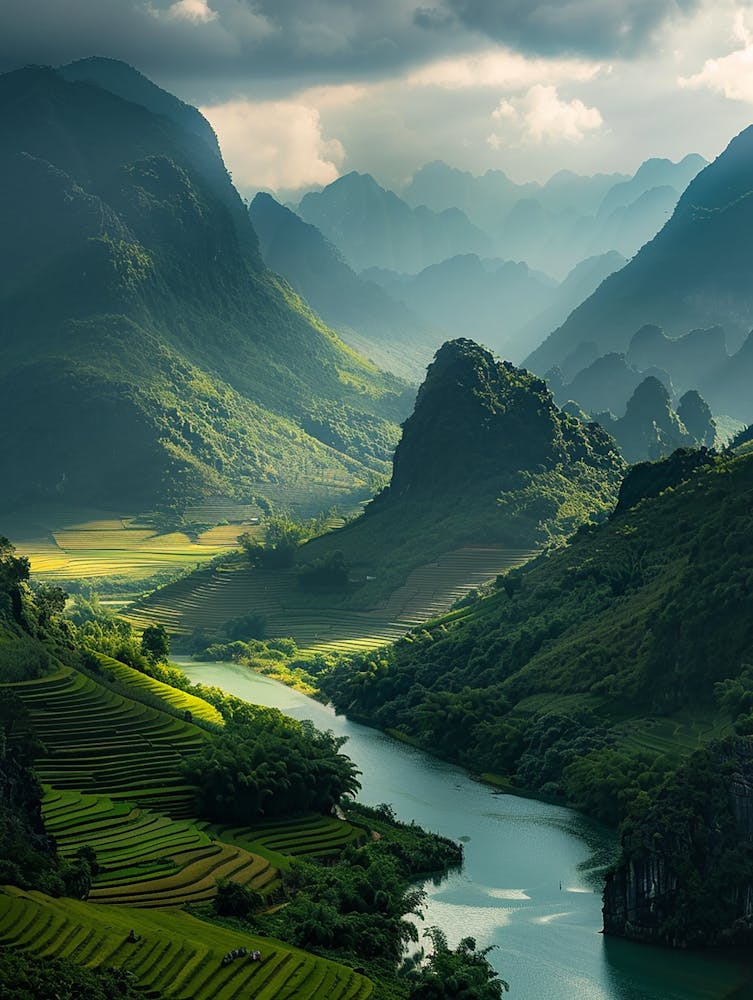 Vietnamesische Reisterrassen