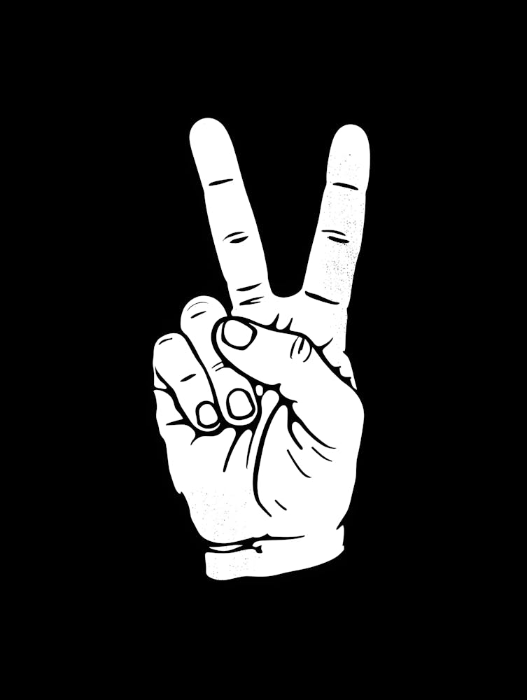 Peace Sign - Black and White Symbol of Peace