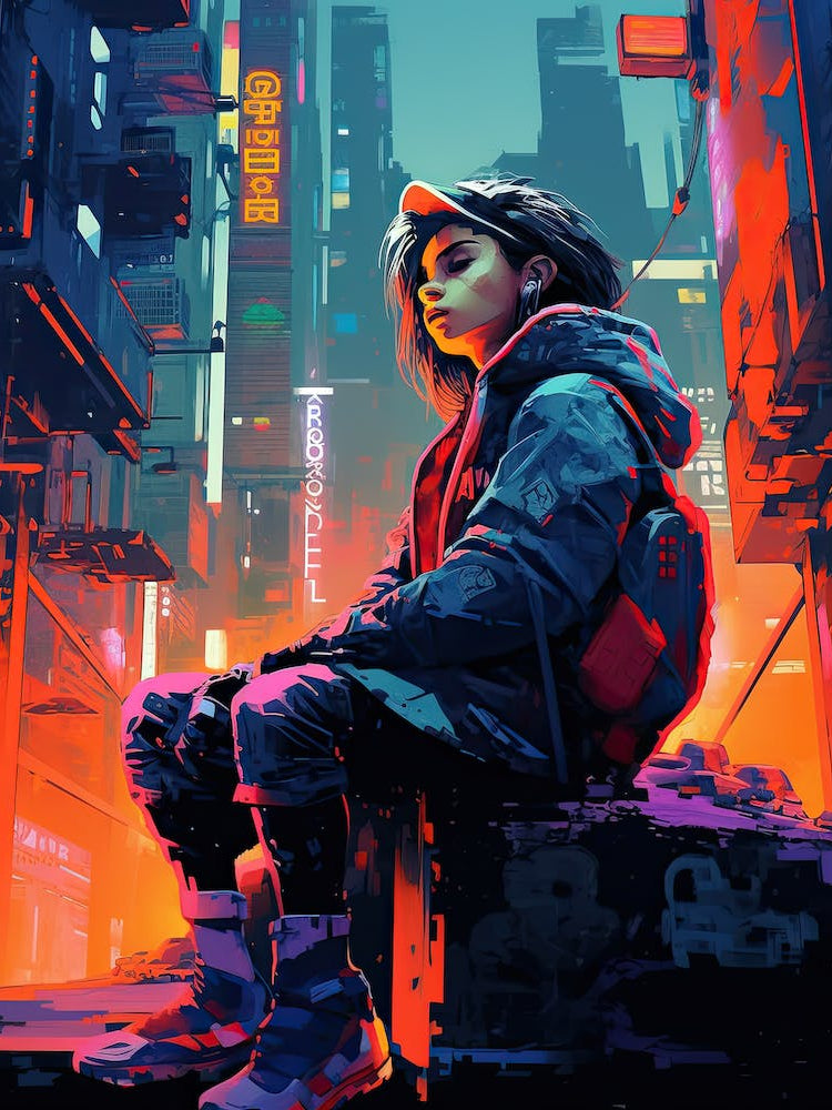 Cyberpunk, Neon street