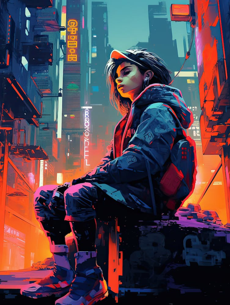 Cyberpunk, Neon street