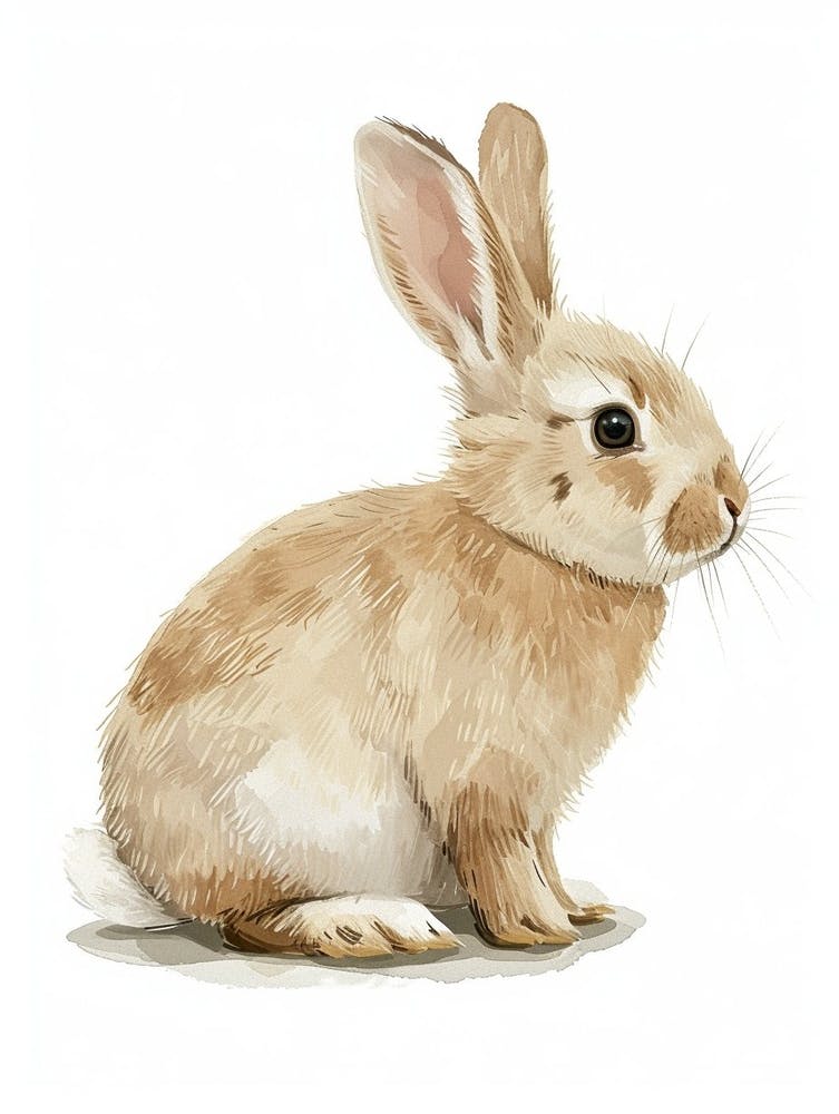 Mini Lop Rabbit Nursery Painting 3