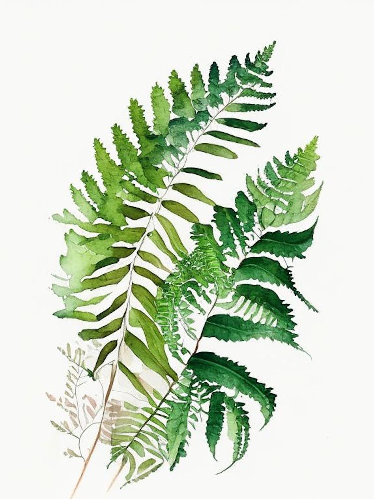 Japanese Climbing Fern Watercolour